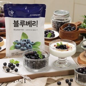 [간편하게 200g 소포장] 급속동결 세척 냉동블루베리 200g, 10개