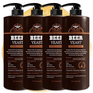 닥터라파알 맥주 효모 샴푸, 1L, 4개
