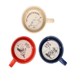 스마일홈 무민 메시지 도자기 머그컵 300ml(3컬러), 쿨쿨한 스너프킨, 1개