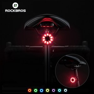 락브로스 Q1 초경량 LED 자전거 후미등, 혼합색상, 1개