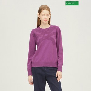 베네통 Benetton logo jacquad sweate 2F 1135U1044 1J8