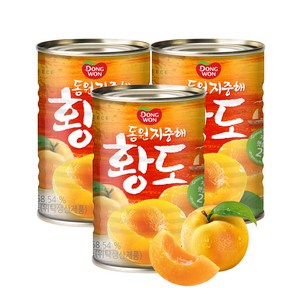 동원 지중해 황도 통조림, 410g, 3개