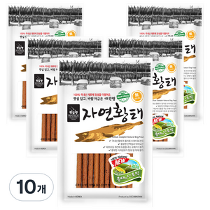 펫슐랭 강아지 대관령 자연 져키, 황태 + 단호박 혼합맛, 80g, 10개
