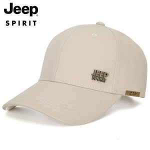 JEEP SPIRIT 캐주얼 야구 모자 CA0152 + 인증 스티커, 아이보리, 1개