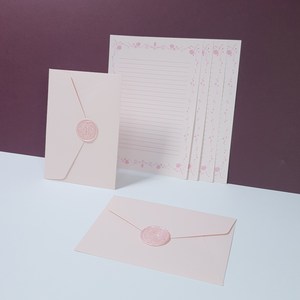 핑크편지지 2개 세트 예쁜편지지 기념일 심플