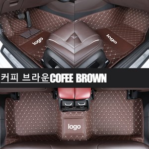 Ecool 제네시스 바닥매트 코일매트 자동차바닥발판 차발매트 카매트 G70 G80 GV70 GV80 (제네시스 도안 첨부), 다크브라운 Coffee brown, 더 뉴 G70(20년~현재)