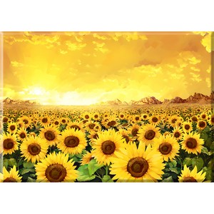 [송화] 돈 들어오는 해바라기 꽃밭 그림 액자