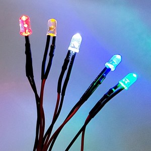 12V 발광 다이오드 LED 와이어 소자, 12V 라인용 5파이 화이트, 1개