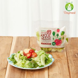 데이밀 자연을담은 샐러드 실속C 사과 방울토마토 국내산 채소샐러드 100g x 7팩 + 증정행사 양배추채 1팩, 만다린드레싱 7개, 7개