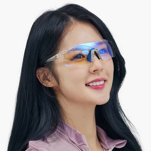 톰디어 초경량 변색 미러 러닝 골프 등산 자전거 고글 선글라스, 고스트고글 TG5, 크리스탈_블루