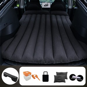 넘버쓰리 뒷좌석롱에어매트, 블랙A(테슬라 Model Y 전용)