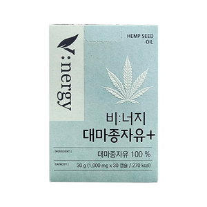 [휴럼] [6개월] 비:너지 대마종자유+ 6박스(1 000mg*30캡슐*6박스), 30정, 1개