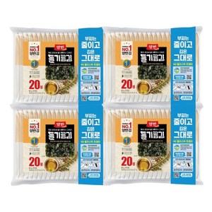 동원 양반 들기름김 에코패키지 4g x 20봉 x 4개 (총 80봉), 80g