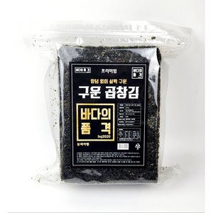 구운 곱창김 바다의품격 양념없이 구운곱창김 블랙라벨 구운김, 200g, 1개