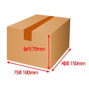 (4시 당일출고) 엠케이리빙 택배박스 소량 낱장구매 종이박스 이사박스 무지박스 우체국박스 1호 2호 3호 4호 5호 6호, 1장, MK112 (180x150x70mm)