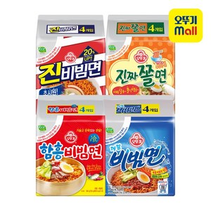 오뚜기 함흥비빔면 4입+메밀비빔면 4입+진비빔면 4입+진짜쫄면 4입, 1개