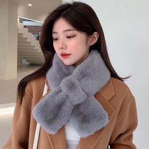 리리꼬 간편하고 예쁜 토끼털 질감 목도리