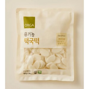 풀무원 소문난 유기농 떡국떡 500g 1개 말랑말랑 쏘울푸드 아침식사대용 캠핑요리 야식 어린이간식