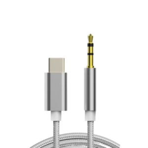 뉴라인 C타입 to AUX 3.5mm 오디오 차량 케이블, 실버