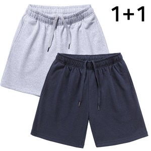 2장세트 베이직 3단쭈리 5부 반바지 남녀공용 트레이닝 빅사이즈