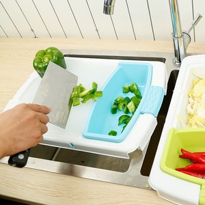 플라스틱도마 냄새방지 자유로운이동 튼튼한 플라스틱 도마, 블루, 1개