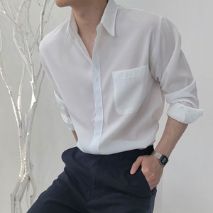 [당일출고] 남자 린넨 셔츠 아이스 여름 긴팔 남방 오버핏
