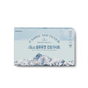 아이앤어스 섬유유연 건조기시트 스노우마운틴, 1개, 40매