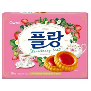 청우식품 플랑 딸기 타르트 쿠키, 160g, 5개