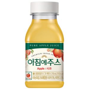 서울우유 아침에주스 사과 210ml, 20개