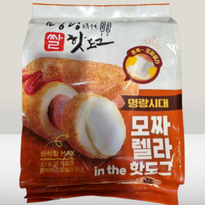 코스트코 명랑시대 모짜렐라 핫도그 850G [무료배송 아이스박스포장] 냉동 에어프라이어 모짜렐라치즈 쌀가루 핫도그 간식, 85g, 10개