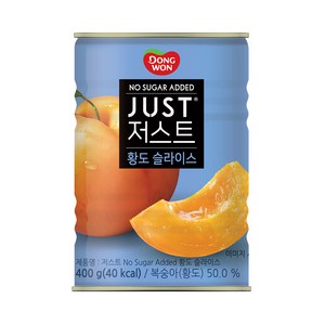 동원 저스트 노슈가 황도 슬라이스, 400g, 1개