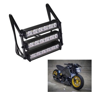 Fo Honda Gom MSX125 2013-2016 Ducati Venom X12RS 125 용 90W 오토바이 Led 헤드 라이트 방수 8000K 전면 포크 라이트 램프, 모두 검은 색, 1개