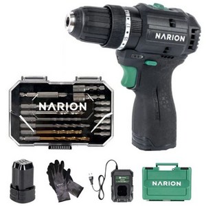 가정용 전동 드릴 공구 세트 무선 충전 드라이버 비트 공구함 공구가방 포함 풀세트 추천 나리온 16.8v 고급형, 1세트, 본품 + 배터리1개