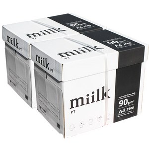 밀크 A4 90g 2BOX/복사용지/A4용지, 단일상품_총 수량_상세페이지참조