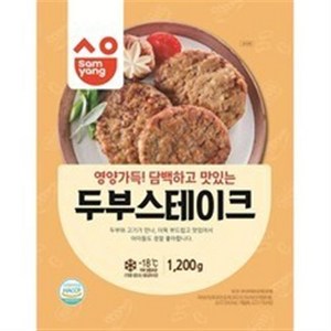 부드러운 삼양 두부스테이크1.2kgX2팩, 4개, 1.2kg