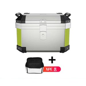 아소공방 X 매버릭스 45L 고강도 방수 대용량 오토바이용 보관 배달가방, 실버, 포함