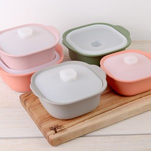 코엔마 실리콘 냄비 (실리콘 멀티찜기/ 실리콘 계란찜기 / 실리콘 라면용기 / 실리콘 찌개냄비/ 실리콘 라면냄비), 소, 카키, 1개