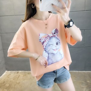 퀸하우스 2P 세트 윙크하는 고양이 반팔 티셔츠