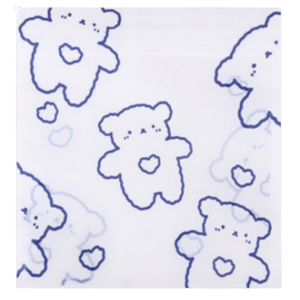 라온몰 귀여운 포장지퍼백 50p, 01. 블루곰, 1개