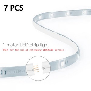 Yeelight 라이트 스트립 1S 1m RGB 확장 가능 Led 컬러 스마트 라이트 스트립 Google 홈 apple 호환 Homekit Alexa, [07] 7 PCS