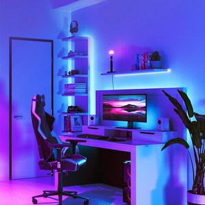 RGB 라인 LED 스트립 붙이는조명 PC방 감성 간접 무드등 틱톡조명 홈피시방, 0.5M