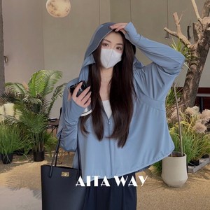 여자 자외선 차단 후드 집업 여름 아이스 점퍼 여성 초경량 루즈핏 자켓