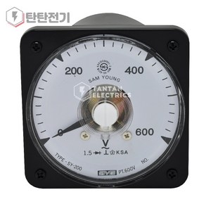 SY-200 AC 600V 아날로그 메타 배전반 교류 전압계 지시전기계기 Volt Mete V메타 삼영전기, 1개