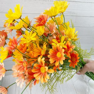 선셋 데이지 인테리어 조화 꽃다발 성묘꽃 3p, 3개