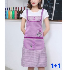 센스인 심플 모던 방수 다용도 포켓 앞치마, 2개, 방수앞치마 퍼플