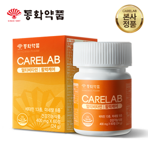 동화약품 부채표 케어랩 멀티비타민 활력케어, 1박스, 60정