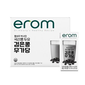 [이롬] 황성주 검은콩무가당두유 190ml x 40팩, 40개