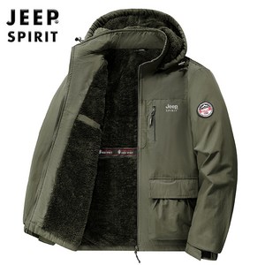 JEEP SPIRIT 지프 스피릿 남성용 가을 겨울 기모안감 캐주얼 후드집업 점퍼 7912+양말