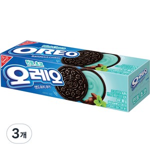 오레오 민트초코 샌드위치 쿠키, 80g, 3개