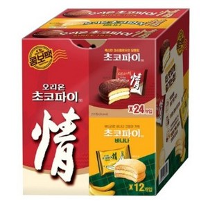 오리온초코파이 기본 39g x 24p + 바나나 37g x 12p 콤보팩, 1.38kg, 3세트